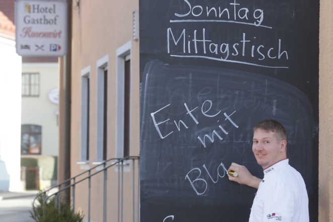 Eingangsbereich vom Hotel Gasthof Rosenwirt in Au