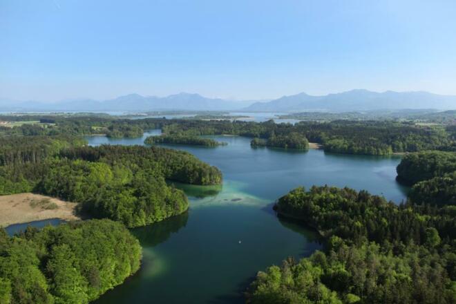 Blick auf den Langbürgner See