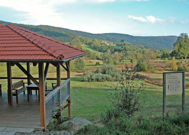 Aussichtspavillon mit Blick über den Kurpark