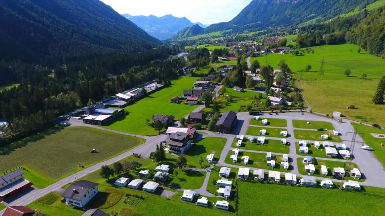 Luftaufnahme Campingplatz Richtung Bludenz 2