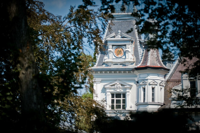 Turm vom Schloss Au in Au in der Hallertau