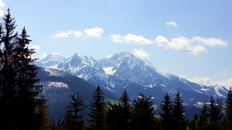 Pyhrgas und Scheiblingstein kurz vor der Kapelle Muttling