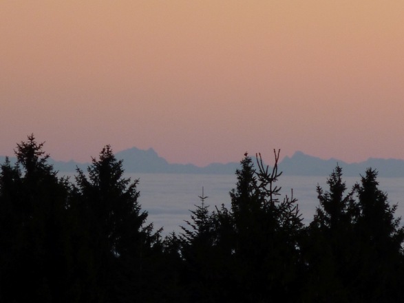Watzmann und Hochkalter vom Weg nach Maibrunn