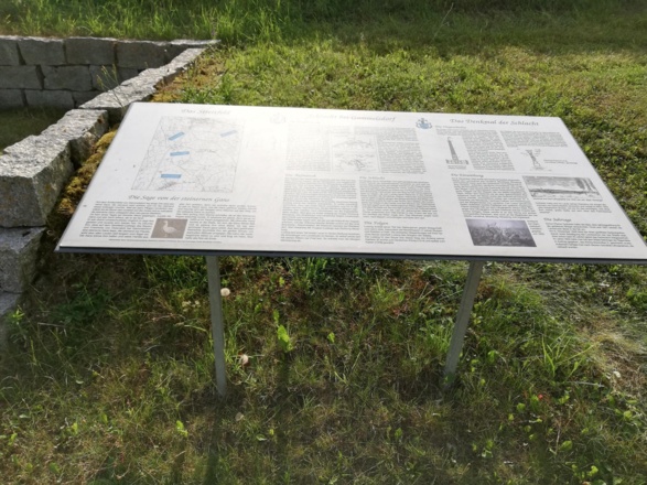 Infotafel ber Schlacht bei Gammelsdorf