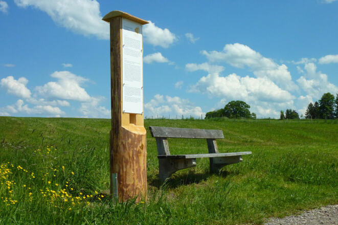 Meditationsweg-Stele in Uffing