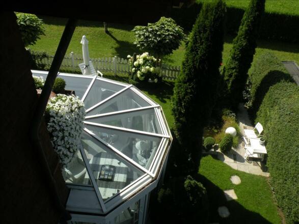 Blick auf Garten