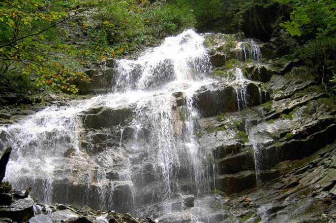 Wasserfall an der Litzeldorfer Schwefelquelle