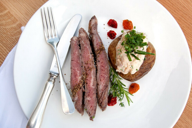 Flank Steak im Gasthaus Spitzer in Osterwaal bei Au i.d. Hallertau