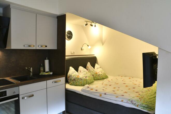 Appartement Ötztal-Blick Wohnküche m.Boxspringbett