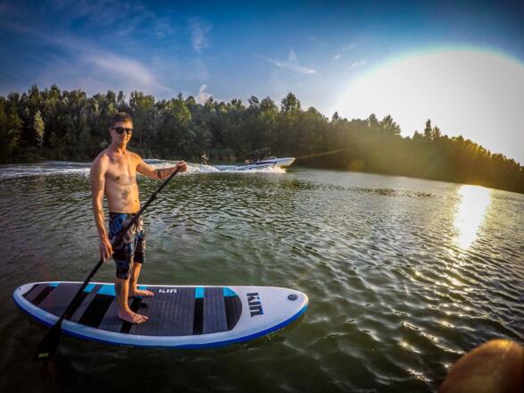 Stand Up Paddling am Salmsee