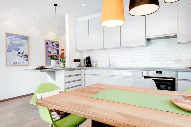 Küche und Essbereich