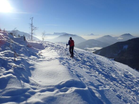 Sonniges Plätzchen kurz unterm Gipfel