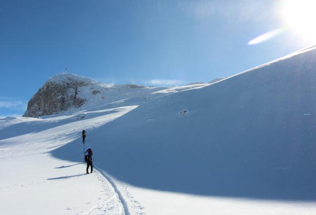der Gipfel ist in Reichweite
