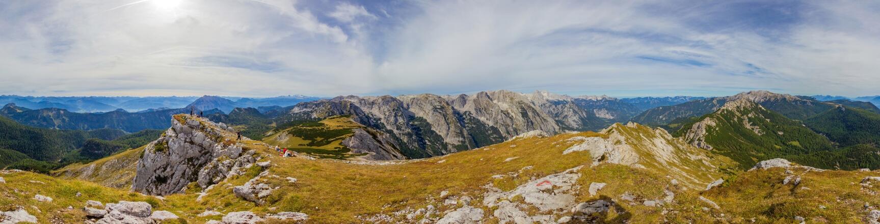 360° Panorama vom Gipfel des Almkogel (2116 m)