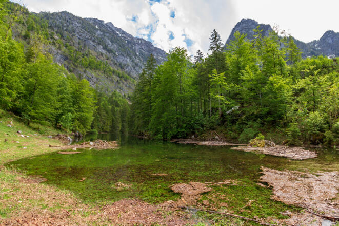 Wiesensee, rechts im Hintergrund der Hochkogel