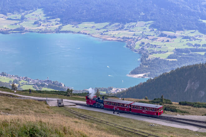 Talwärts mit der Schafbergbahn