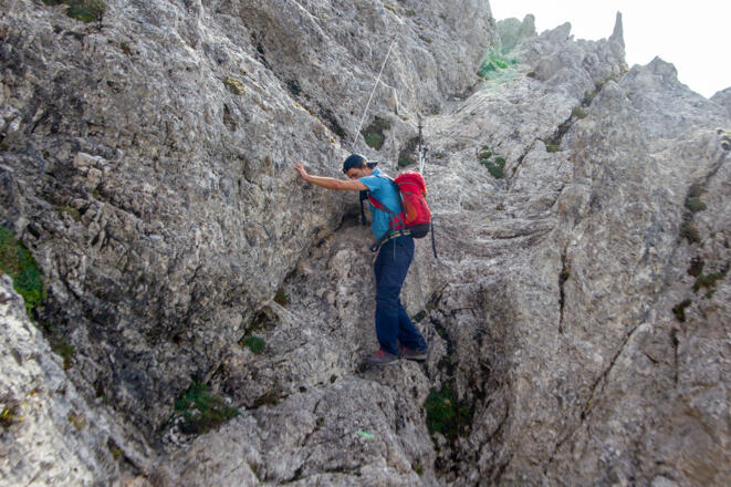 Seilversicherte Kletterstelle