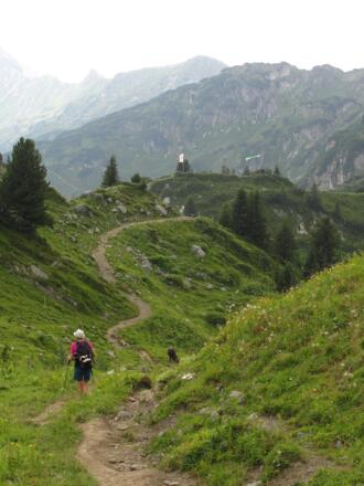 Die letzten Meter zur Freiburger Hütte.