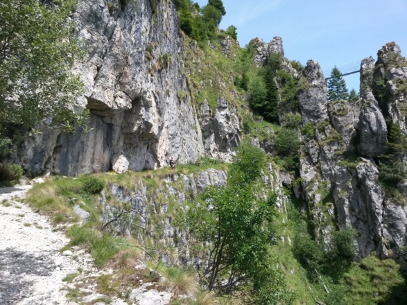 Der letzte kurze Anstieg zur Malga Vedetta am Monte Grappa. (Etappe 8)