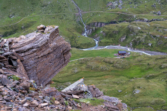 Blick hinunter zur Johannishütte
