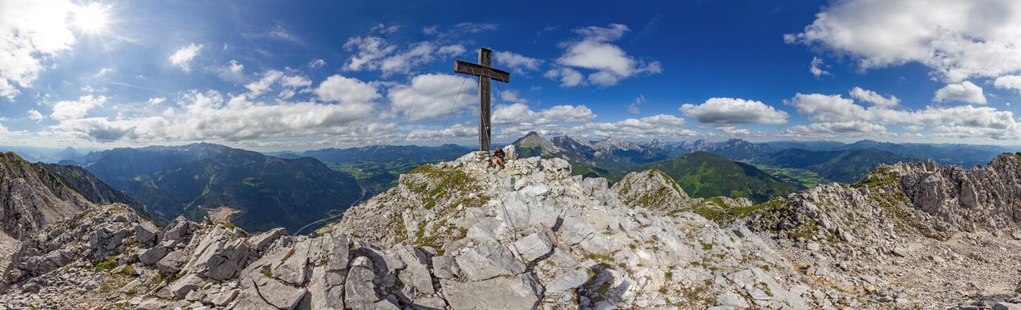 360° Panorama vom Gipfel des Bosruck