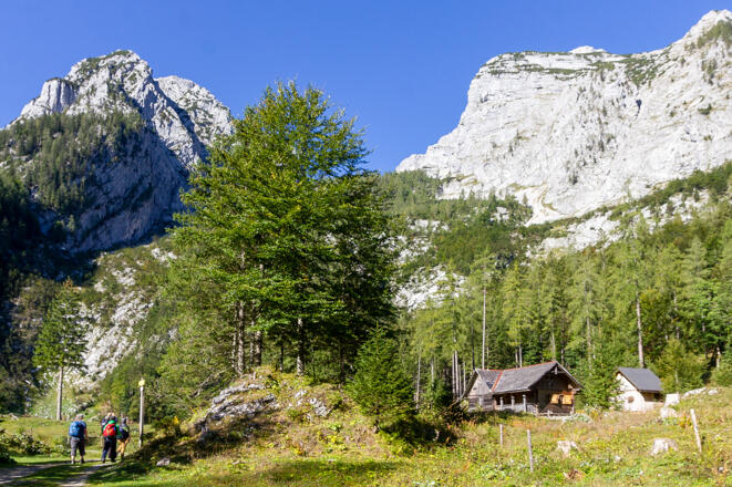 Vorbei an der Poppenalm (1054 m)