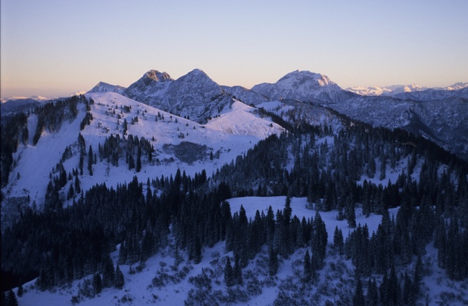 Blick hinüber zum Buchstein und Roßstein