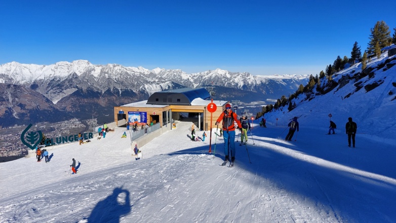 Auffellen und auf auf der Piste Nr. 2 aufwärts.
