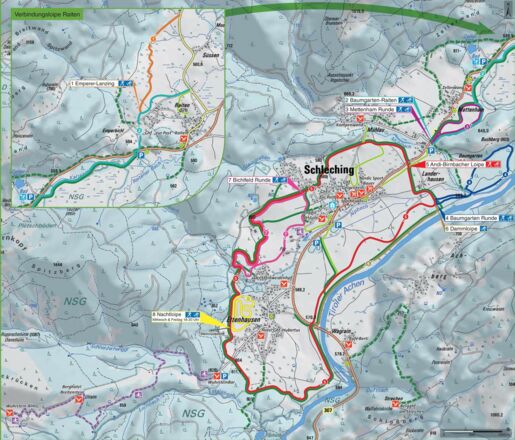Loipenplan Bergsteigerdorf Schleching
