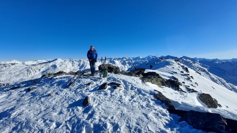 Am Gipfel des Glungezers (2677 m).