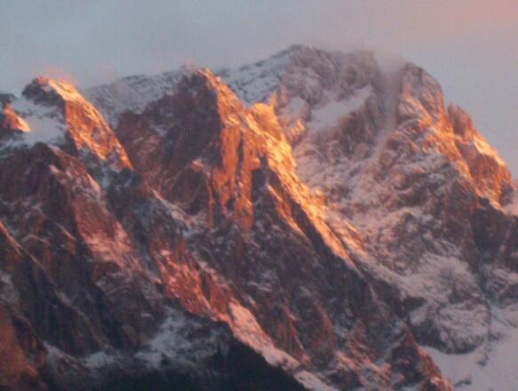 Zugspitze im Abendrot