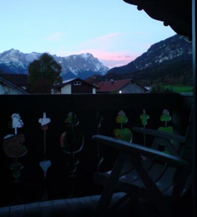 Sonnenuntergang vom Balkon