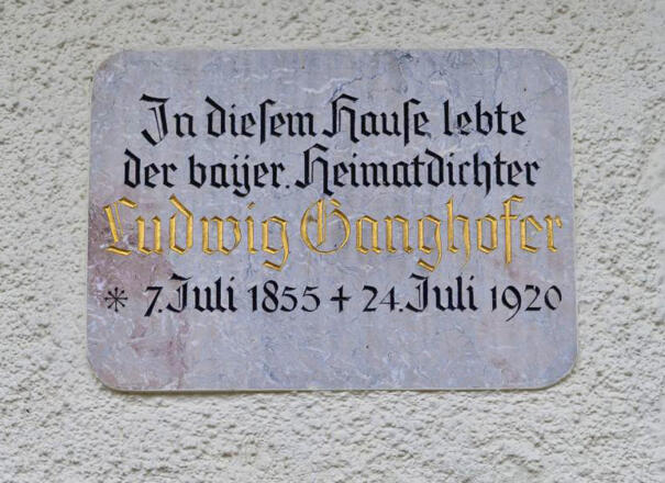 Gedenktafel Ganghofer-Haus