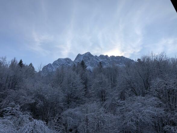 Bergblick von der Terrasse