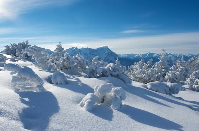 Wank Blick auf Zugspitzmassiv