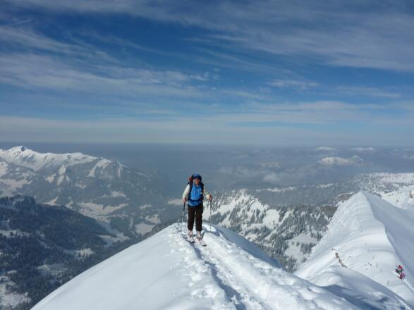 Am Gipfel des Hehlekopf im Winter