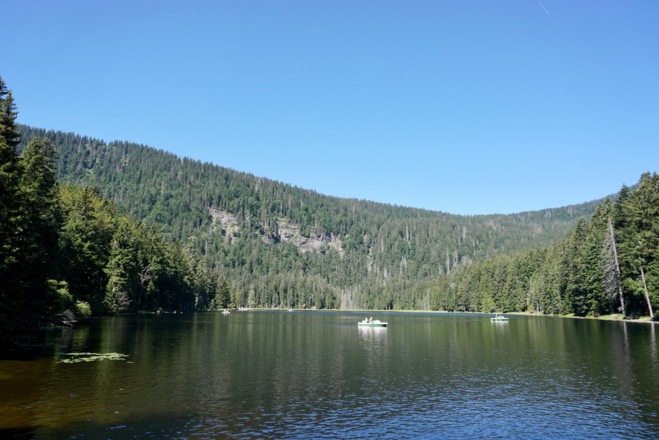 Seewand (400 m hoch) vom Süd-Ost-Seeufer