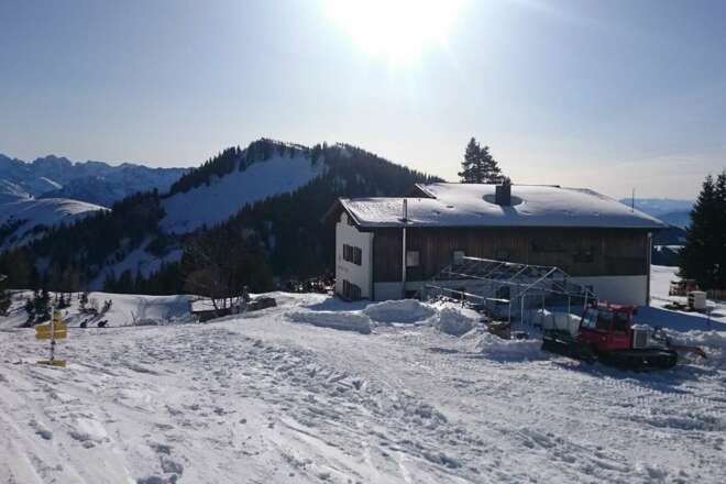 Ausblick von der Priener Hütte Richtung Kaisergebirge