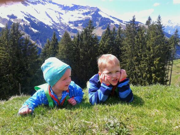 Kinder auf Alm