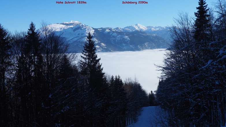 Piste um 900m, Blick Hohe Schrott