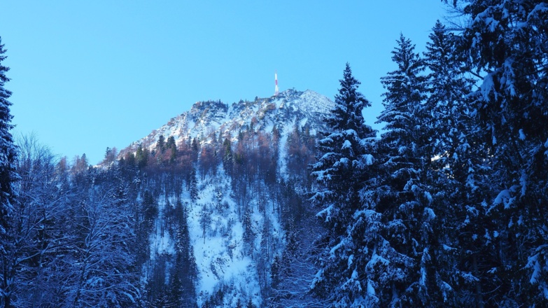 Gipfelziel 3, Katrinkreuz+Sender vom Pistenanstieg ~950m