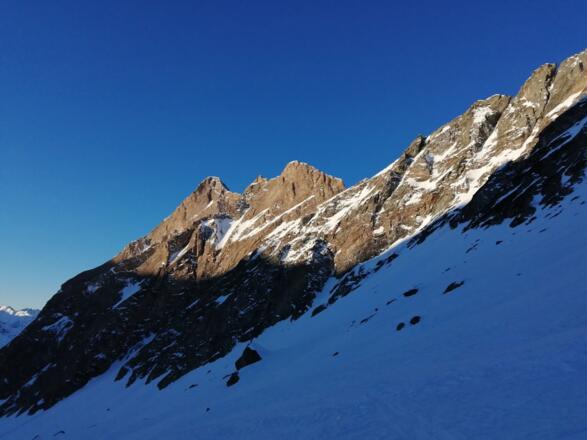 Kurz vor der Stüdlhütte, hinten wieder die Freiwandspitze...