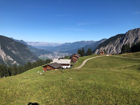 kurz vor dem Rellseck. Blick auf den Bodensee