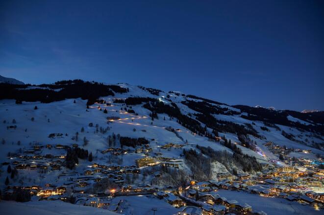 Rodelbahn am Reiterkogel bei Nacht