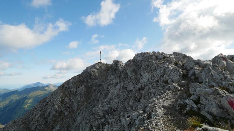 Kurz vor dem Gipfel des Maldongrats