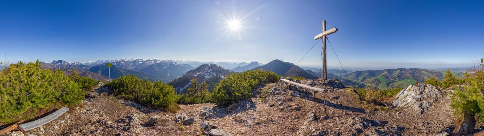 360° Panorama vom Mittagstein (Raukogel).