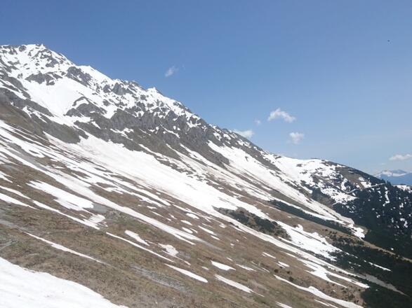 Höhenweg zur Bettelwurfhütte im Frühsommer