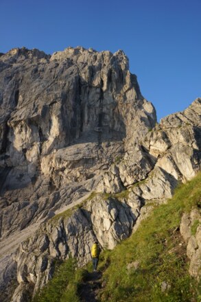 Die eindrucksvolle Laserz Nordwand...