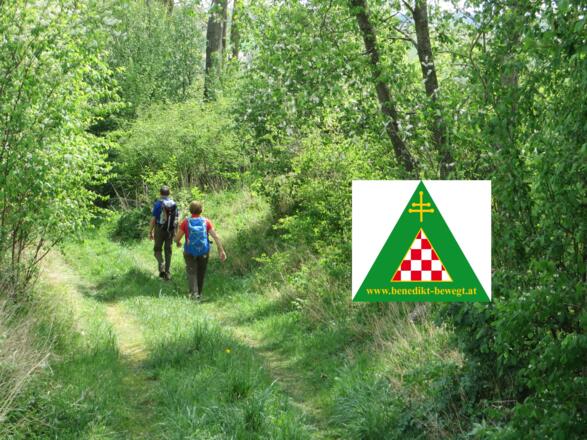 Pilger am Benedikt Pilgerweg zur Aiterbachau