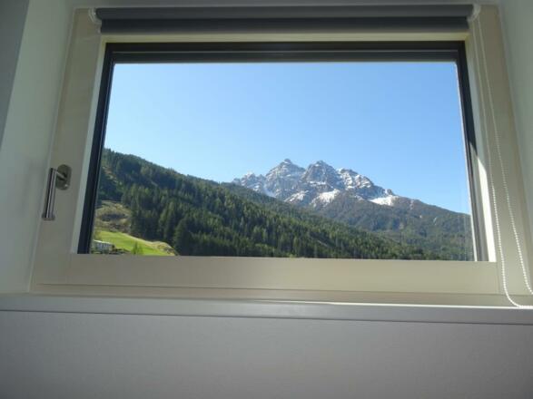 Aussicht Schlafzimmer auf die Serles